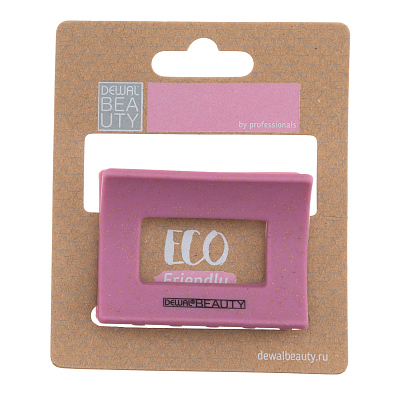 Заколка-краб для волос Dewal Beauty 1 шт/ уп.ягодная, форма прямоугольная малая