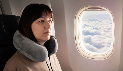 Подушка "Cloud" для путешествий в футляре, серый