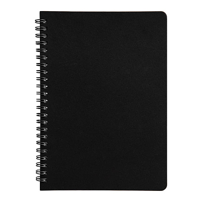 Блокнот на двойной пружине HELIX, 143 х 205 мм, черный, блок в линейку