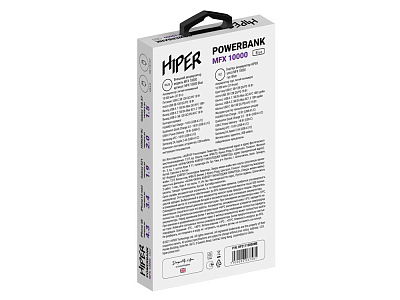 Портативный внешний аккумулятор MFX, 10000 mAh