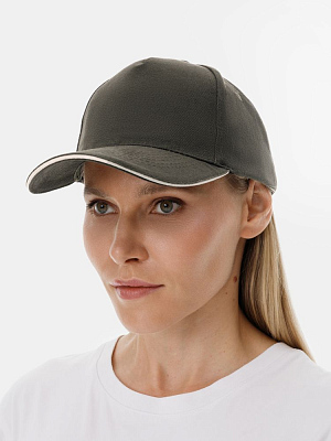 Бейсболка Long Beach, хаки с бежевым