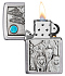 Зажигалка ZIPPO Wolf Design с покрытием Brushed Chrome, латунь/сталь, серебристая, 38x13x57 мм - Фото 3
