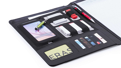 Папка BRETUX, черный, полиэстер, искусственная кожа