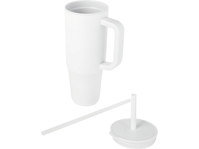 Герметичная термокружка Brady с силиконовой трубочкой, переработанная сталь, 900 мл