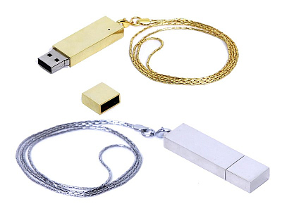 Металл 01 Брусок металлический, серебро глянец, 4Гб