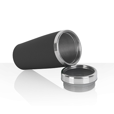 Термостакан "Эльбрус", покрытие soft touch, черный