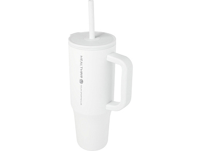 Герметичная термокружка Brady с силиконовой трубочкой, переработанная сталь, 900 мл