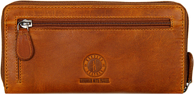 Кошелек KLONDIKE DIGGER «Viola», натуральная кожа в коньячном цвете, 19,5 х 10 x 2,5 см