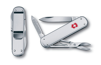 Нож перочинный VICTORINOX Money Clip, 74 мм, 5 функций, алюминиевая рукоять  (Серебристый)