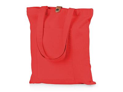 Cумка Clip из хлопка 340 г/м2 с застежкой из экокожи (Красный)