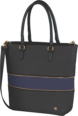 Сумка женская WENGER Eva с отделением для ноутбука 14", черная, полиэстер, 41 x 30 x 11 см