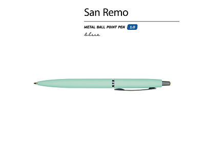 Ручка металлическая шариковая San Remo, софт-тач