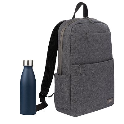 Подарочный набор Форст (Forst), Фреско (Fresco), синий (рюкзак, термобутылка) (Синий, серый)