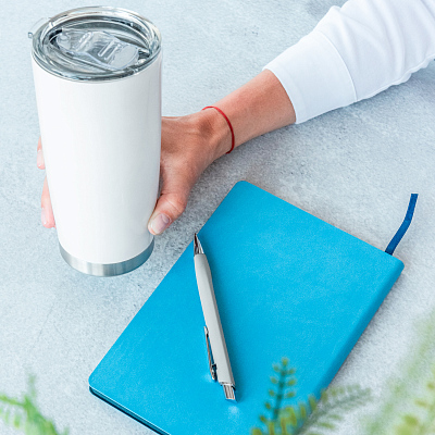 Ежедневник Латте (Latte NEW) недатированный, голубой/синий