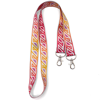 Ланъярд полноцветный Эл с двумя карабинами, 25 мм (Мультиколор ..)