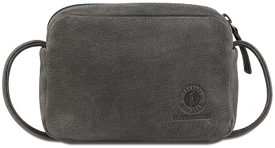 Сумка женская KLONDIKE YUKON «Maya», натуральная кожа в сером цвете, 17 х 12 х 4 см