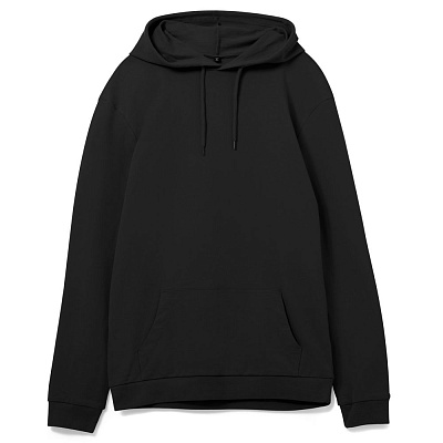 Толстовка с капюшоном унисекс Hoodie, красный меланж (Чёрный)