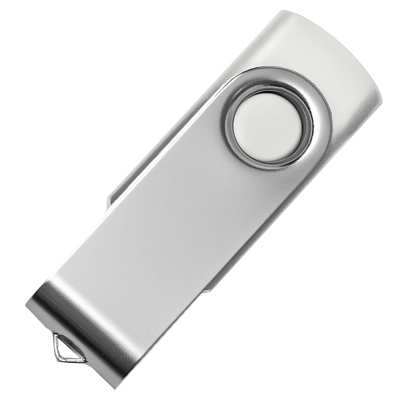 USB flash-карта "Dot" (8Гб), белый, 5,8х2х1,1см,пластик металл