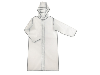 Дождевик светоотражающий Providence c чехлом, унисекс (Прозрачный/серый светоотражающий)