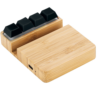 Беспроводное зарядное устройство ClickPad (10W) в виде подставки для телефона, с клавишами анти-стресс, черный (Чёрный)