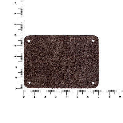 Лейбл кожаный Beta, XL, коричневый