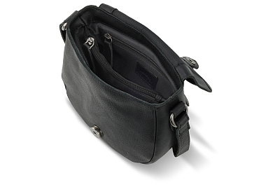 Сумка женская KLONDIKE GOLD «Kate», натуральная кожа в черном цвете, 21 х 16,5 х 6,5 см