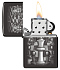 Зажигалка ZIPPO Chess Design с покрытием High Polish Black, латунь/сталь, черная, 38x13x57 мм - Фото 3