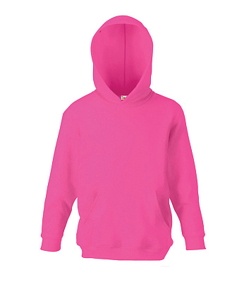 Толстовка детская с капюшоном Fruit of the Loom Kids Hooded Sweat (Малиновый)