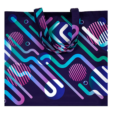 Сумка для покупок Бэгис с полноцветной печатью (Фиолетовый)