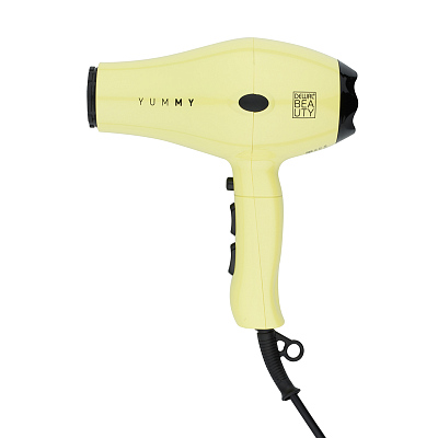 Фен DEWAL BEAUTY YumMy Yellow, жёлтый, 2000 Вт, ионизация, 1 насадка