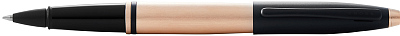 Ручка-роллер Cross Calais Brushed Rose Gold Plate and Black Lacquer (Золотистый)