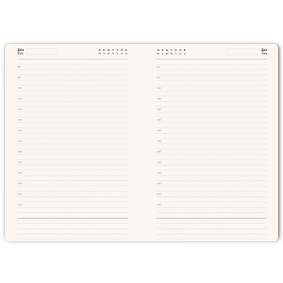 Ежедневник недатированный HAMILTON, A5, темно-синий, кремовый блок