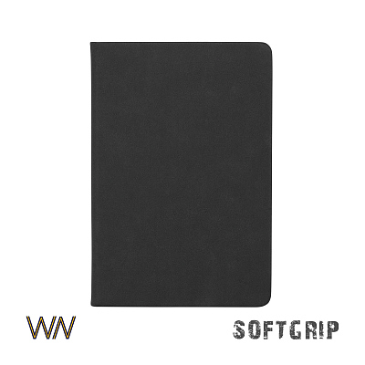 Ежедневник недатированный "Флоренция", А5, покрытие soft grip, черный