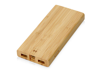 Внешний беспроводной аккумулятор из бамбука Bamboo Air, 10000 mAh (Натуральный)