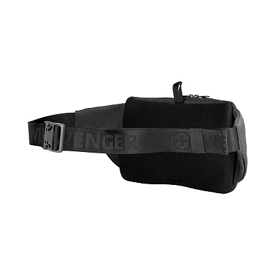 Сумка WENGER MX для ношения через плечо или на поясе, серая, 100% полиэстер, 30х10х15 см, 3 л