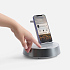 Bluetooth-колонка с беспроводной зарядкой и часами netEnergy, серая - Фото 10