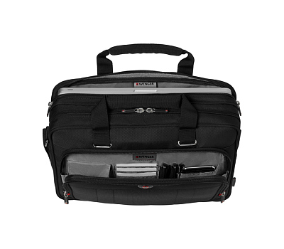 Портфель для ноутбука 16'' WENGER, черный, полиэстер / ПВХ, 41 x 15 x 34 см, 12 л