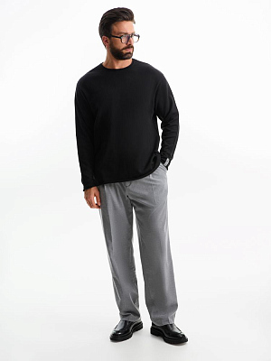 Лонгслив унисекс Siluetti Fuori, черный