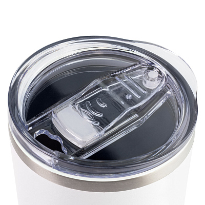 Термокружка вакуумная с керамическим покрытием Арктик (Arctic), белый/синий