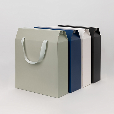 Подарочная коробка-пакет универсальная большая, белая