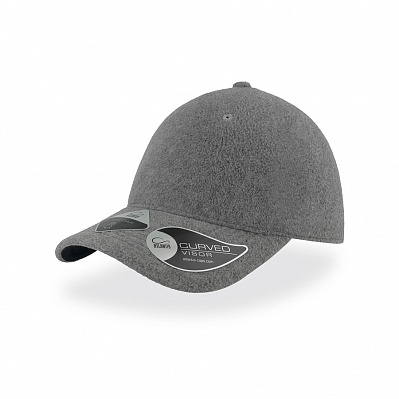 Бейсболка UNI-CAP POLARFLEECE, без панелей и швов, без застежки (Серый)