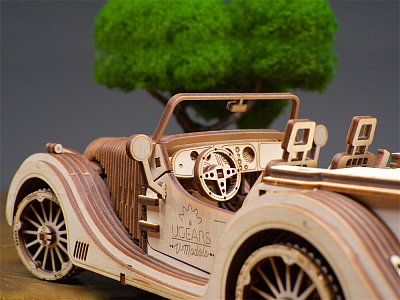 3D-ПАЗЛ UGEARS Родстер VM-01