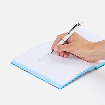 Ручка шариковая Chromos Soft Touch, белая