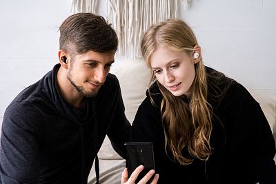 Беспроводные наушники ACCESSTYLE FLAME TWS, белые                                  