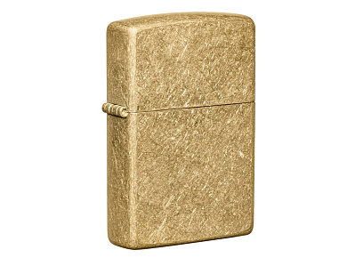 Зажигалка ZIPPO Classic с покрытием Tumbled Brass (Золотистый)