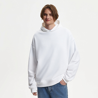 Худи оверсайз унисекс Фьюжн (Fusion), белый, размер XS/S