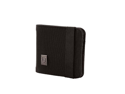 Бумажник VICTORINOX Bi-Fold Wallet, чёрный, нейлон 800D, 11x1x10 см