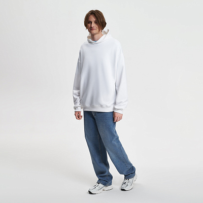 Худи оверсайз унисекс FUSION, белый, размер XS/S