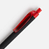 Ручка шариковая Prodir QS01 PRT-T Soft Touch, черная с красным - Фото 4