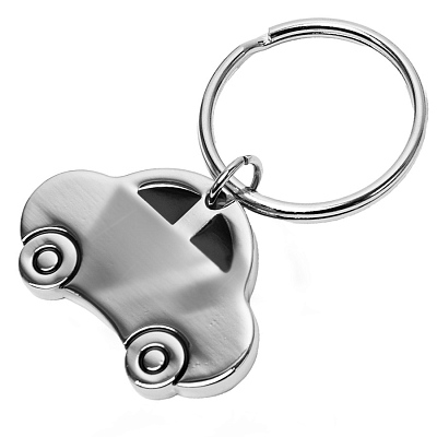 Брелок TITAN AUTO; 4,2 x 3 x 0,4 см; металл (Серебристый)